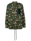 PALM ANGELS PALM ANGELS CAMOUFLAGE SHIRT - GREEN,PMGA023F17282008999112332359