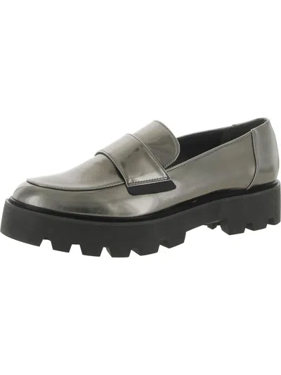 Franco Sarto Brindy Womens Faux Leather Dressy Loafers In Grey