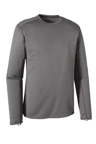 Patagonia Men's Capilene Midweight Crew Top In Forge Grey In Multi