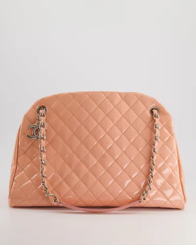 Pre-owned Chanel Patent Mademoiselle Shoulder Bag With Silver Hardware In Pink