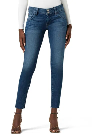 Hudson Collin Womens Mid-rise Ankle Skinny Jeans In Blue