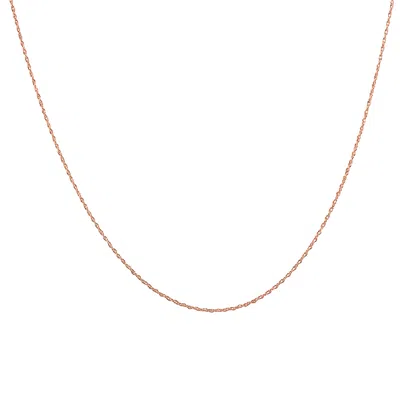 Sselects 14k Rose Gold Rope Chain With Spring Ring Clasp In Pink