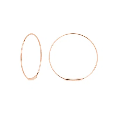 Sselects 14k Solid Rose Gold 1 Inch Endless Hoop Earrings