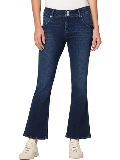 Hudson Collin Womens Mid-rise Cropped Bootcut Jeans In Blue