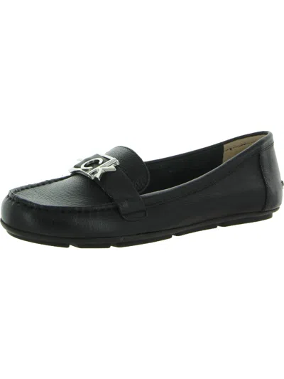 Calvin Klein Lanay Womens Dressy Leather Loafers In Black