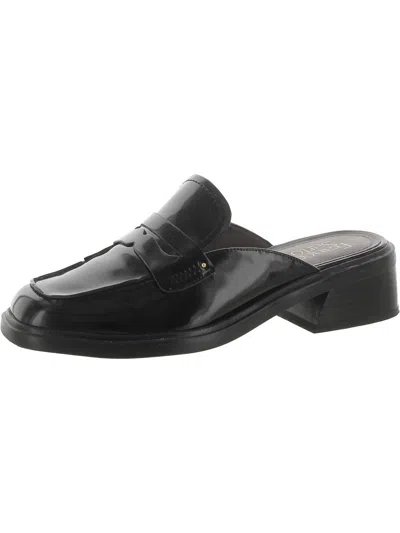 Franco Sarto Genny Womens Faux Leather Slip On Loafers In Black