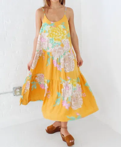 Z Supply Laila Floral Maxi Dress In Honey In Yellow