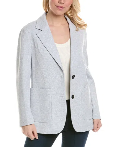 Peserico Womens Knit Jacket, 40, Grey In Blue