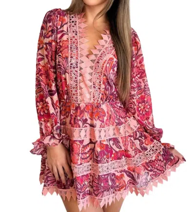 Olivaceous Enchanted Dress In Pink