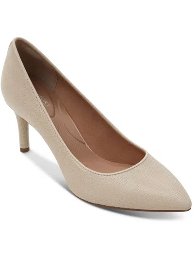 Rockport Total Motion 75mmpth Womens Leather Comfort Pumps In Beige