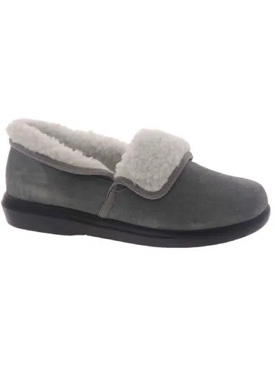 Propét Colble Womens Suede Slip On Moccasin Slippers In Grey