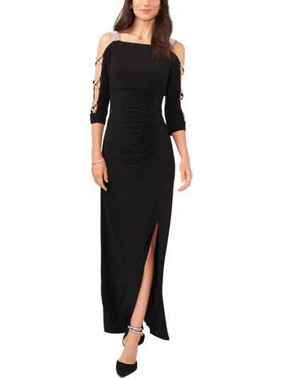 Msk Womens Embellished Polyester Evening Dress In Black