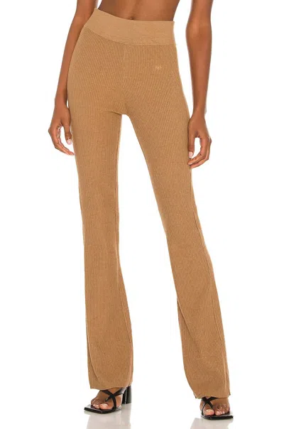 Frame Rib Sweater Pant In Cafe Au Lait In Brown