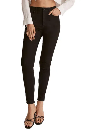Madewell Womens High Rise Stretch Skinny Jeans In Black