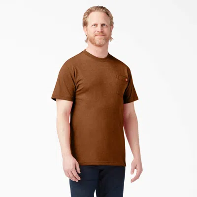 Dickies Short Sleeve Heavyweight Heathered T-shirt In Brown