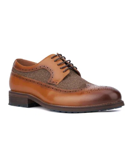 Vintage Foundry Co Cyril Mens Dress Leather Oxfords In Cognac