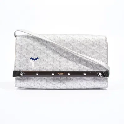 Pre-owned Goyard Ine Canvas / Calfskin Leather In Silver