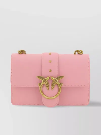 Pinko Love One Mini Shoulder Bag In Bubble Pink