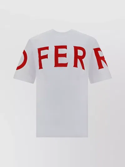 Ferragamo Logo-print Cotton T-shirt In White