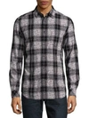 DIESEL PATTERNED BUTTON-DOWN SHIRT,0400095866388