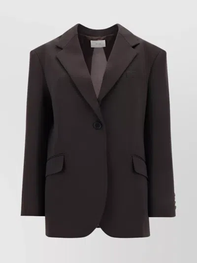 The Row Viper Blazer Jacket In Brown