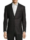 MICHAEL KORS PLAID WOOL BLAZER,0400095865727