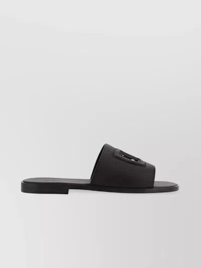 Dolce & Gabbana Calfskin Cut-out Slide Sandals