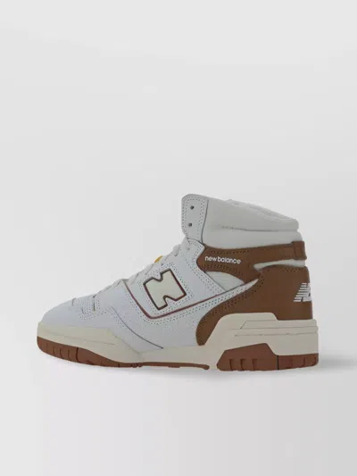 New Balance 550 High Sneakers In White/brick Maroon