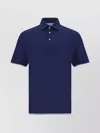 Brunello Cucinelli Double-layer Cotton Polo Shirt In C9695 Blue