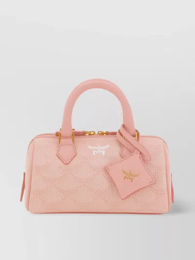 Mcm Ella Boston Handbag In Pink