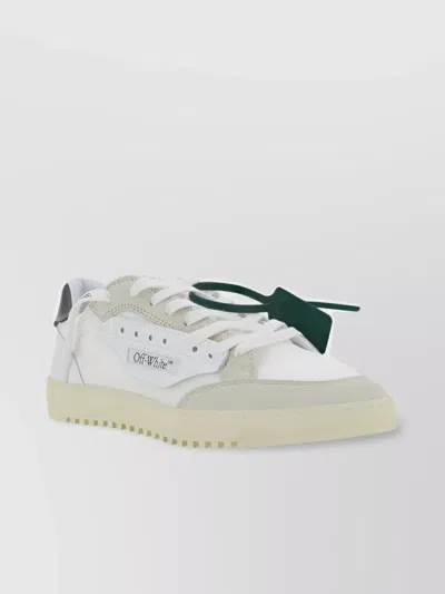 Off-white 5.0 Leather, Suede And Canvas Sneakers In White