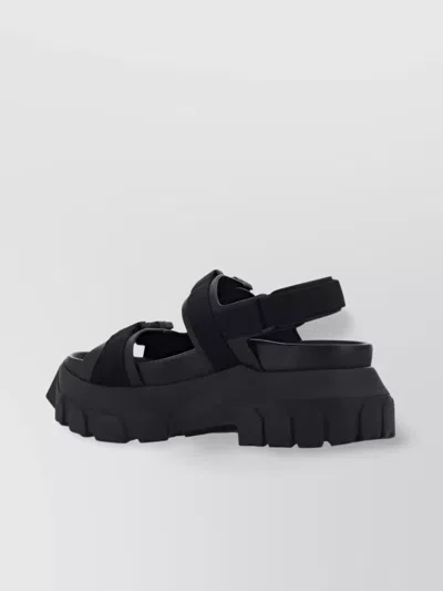 Rick Owens Tractor Chunky Sandals In Black/black