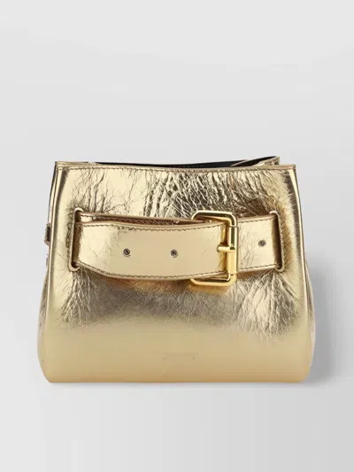 Yuzefi Shroom Clutch Bag In Gold