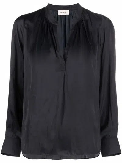 Zadig & Voltaire Zadig&voltaire Tink Satin Perm Clothing In Black