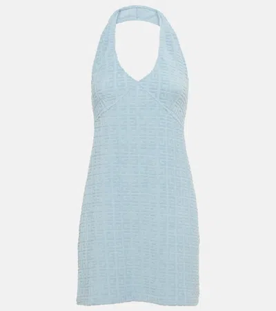 Givenchy Plage 4g Cotton-blend Terry Minidress In Blau