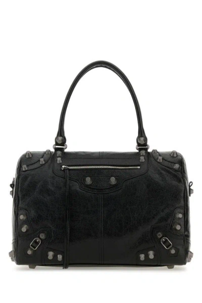 Balenciaga Man Black Nappa Leather Le Cagole Shopping Bag