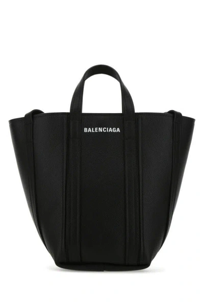 Balenciaga Woman Black Leather Everyday Xs Handbag