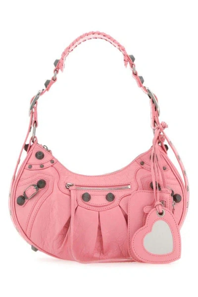 Balenciaga Woman Pink Nappa Leather Le Cagole S Shoulder Bag