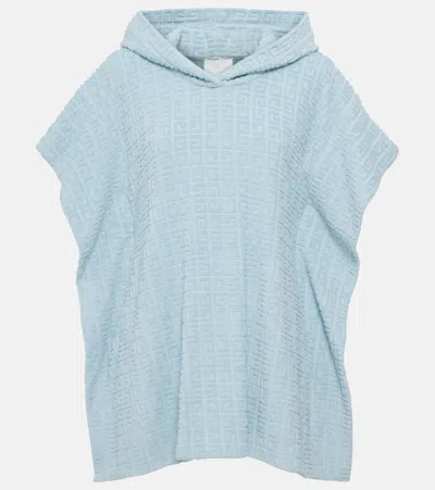 Givenchy Plage 4g Cotton-blend Terry Poncho In Blue