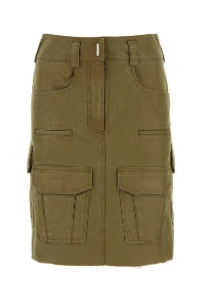 Givenchy Multipocket Cargo Skirt In Brown