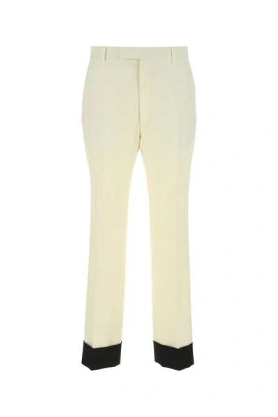 Gucci Ivory Wool Blend Trouser In White