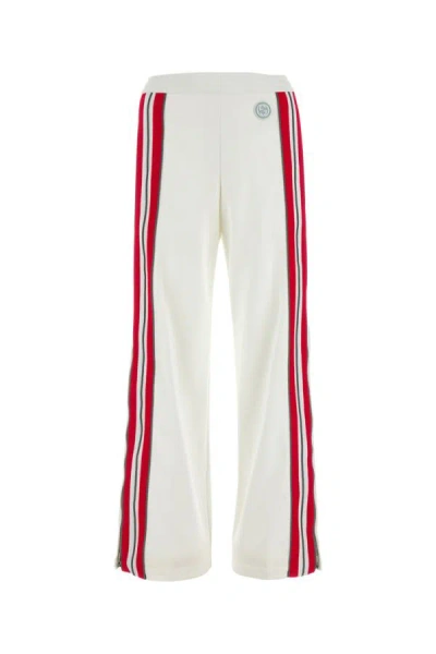 Gucci Logo Patch Trackpants In White