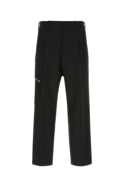 Oamc Black Polyester Wide-leg Trouser