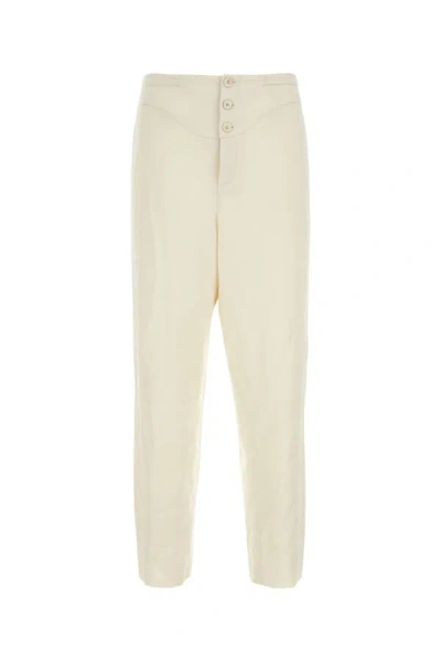 Saint Laurent Trousers In White