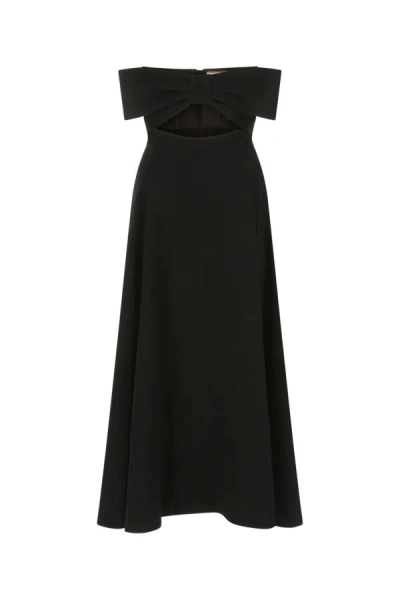 Saint Laurent Woman Black Crepe Dress