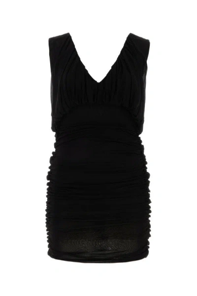 Saint Laurent Woman Mini Dress Black Size 8 Cupro