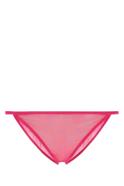 Saint Laurent Woman Fuchsia Nylon Brief In Pink