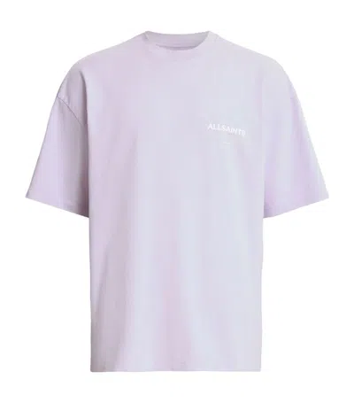 Allsaints Organic Cotton Access Logo T-shirt In Purple