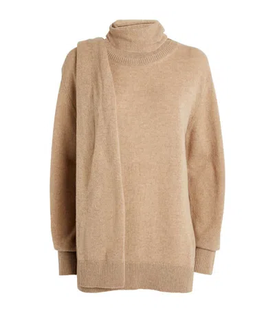 Stella Mccartney Regenerated Cashmere Sweater In Beige