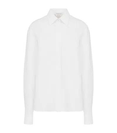Alexander Mcqueen Cotton Long-sleeve Shirt In White